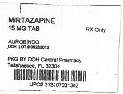 Mirtazapine 15mg Aurolife.jpg Label Image for 15mg - Mirtazapine 15mg Aurolife
